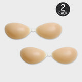 Front Closure Silicone Self-Adhesive Invisible Bra (2 pairs)