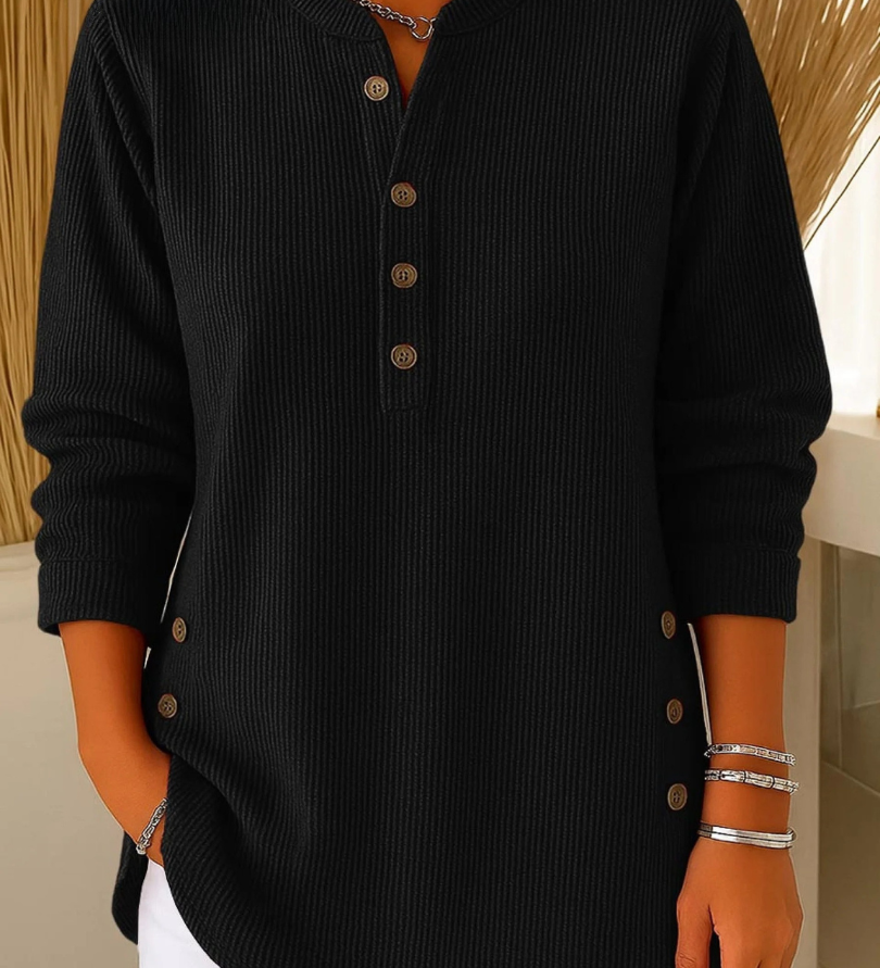 Nives | Henley Tunic with Buttons