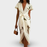 Elin | Elegant Wrap Dress with Floral Pattern