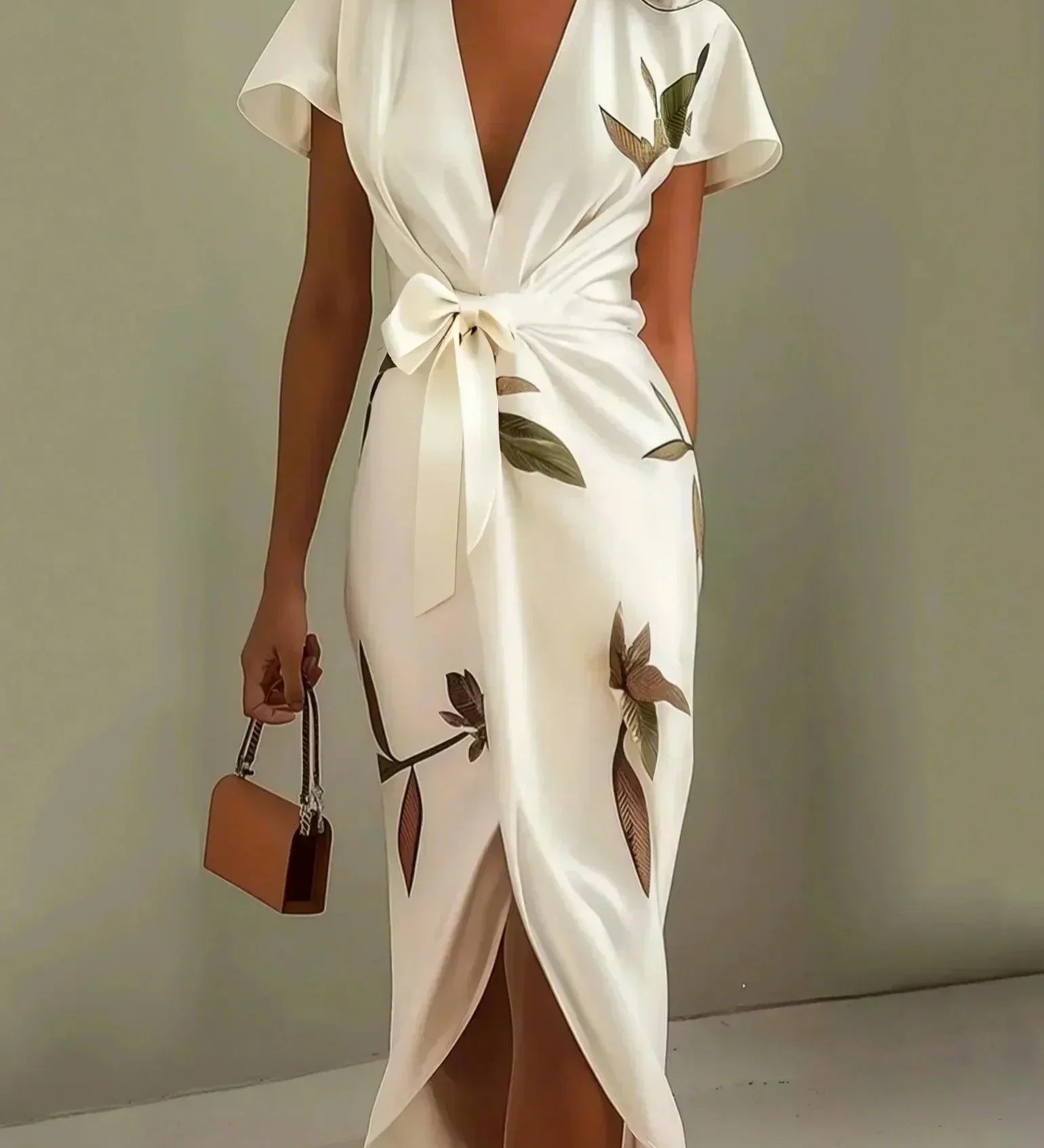 Elin | Elegant Wrap Dress with Floral Pattern