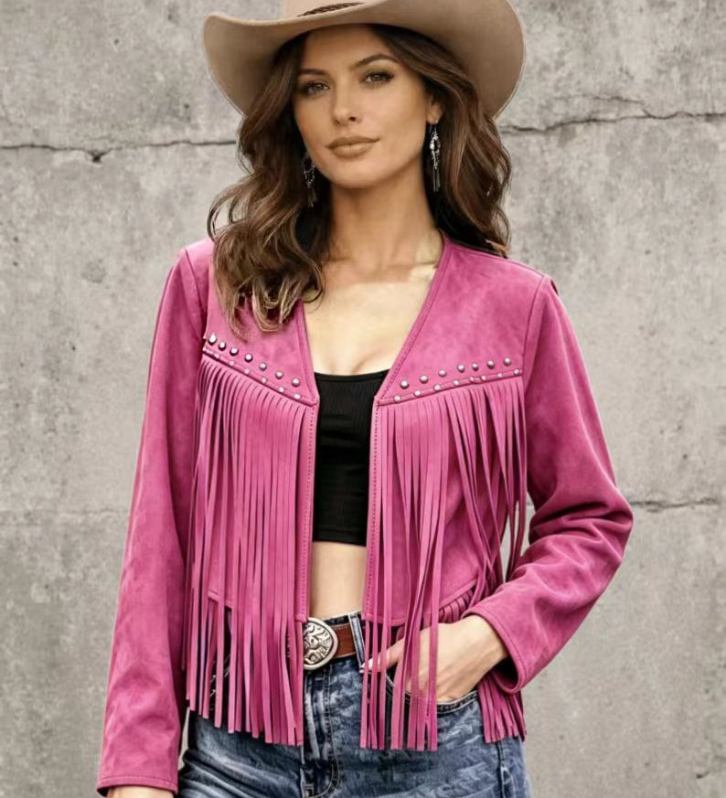 Long women’s cardigan with rivet details – Stylish and comfortable