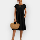 Alessia | Midi Dress with Clean Lines