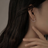 Gold Heart Hoop Earrings in Stainless Steel
