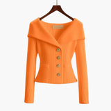 Elegant Short Ribbed Vest for Women – Comfortable Buttoned Knit
