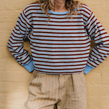 Women’s striped colour-block knit sweater – Soft and modern