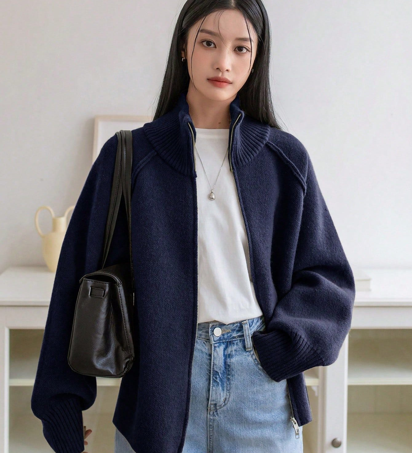 Relaxed-fit women's sweater coat - Soft and easy
