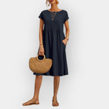 Alessia | Midi Dress with Clean Lines