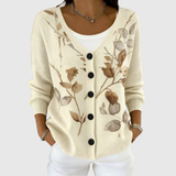 Guillemette - Comfortable Buttoned Knit Cardigan