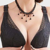 Rose Embroidery Front Closure Bra