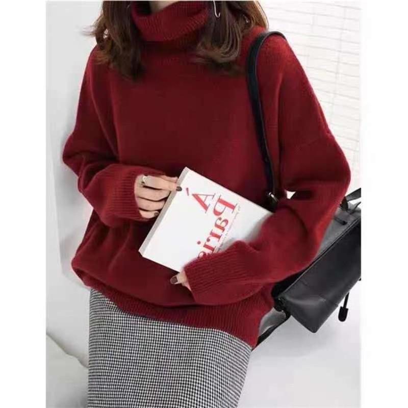 Loose and Cozy Turtleneck Sweater for Women – Autumn Winter Outerwear