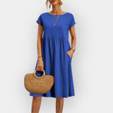 Alessia | Midi Dress with Clean Lines
