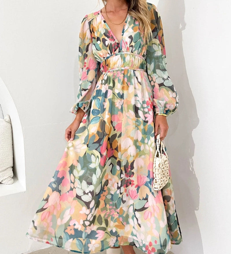 Celine | Women's Dress with Floral Pattern