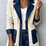Women's denim patchwork cardigan - Warm and original