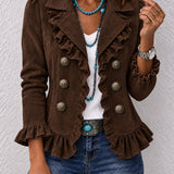 Women's button-front long-sleeve cardigan - Soft and colourful