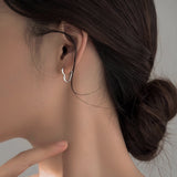 Gold Heart Hoop Earrings in Stainless Steel