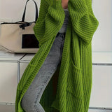 Oversized Open Women's Cardigan – Long Cozy Knit