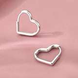 Gold Heart Hoop Earrings in Stainless Steel