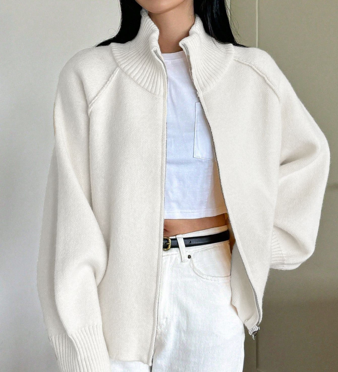 Relaxed-fit women's sweater coat - Soft and easy