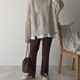 Oversized women's knit sweater - Soft and comfortable