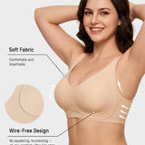 Anti-Gravity™ Wide-Strap Deep-V Lift Bra
