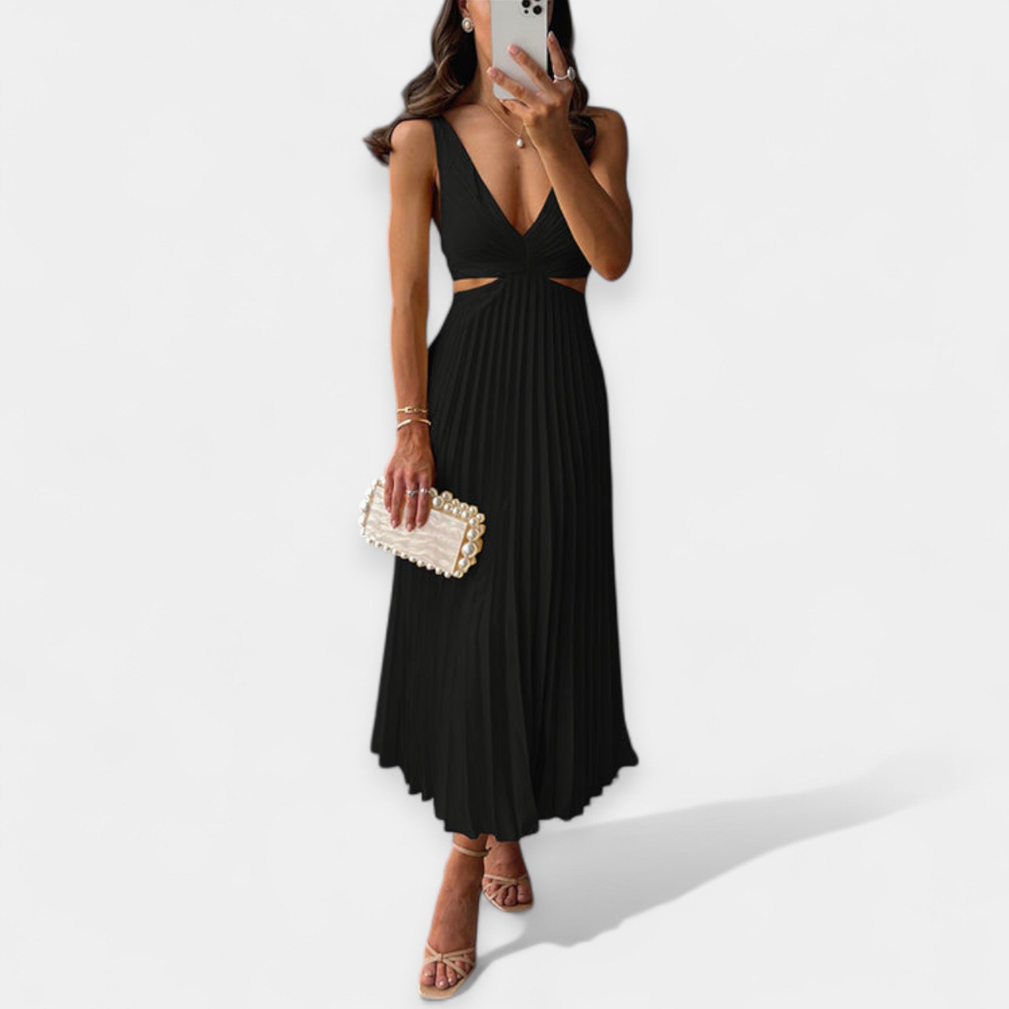 Adriana | Pleated Maxi Dress