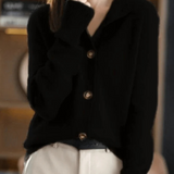 Button-front women's cardigan - Soft and easy to wear