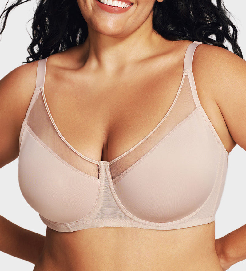Breathable Mesh Minimiser Support Bra