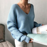 Women's Oversized V-Neck Sweater – Comfortable and Elegant Knit