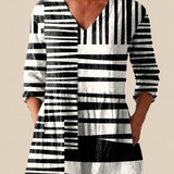 Quinn | Long Blouse with Striking Pattern
