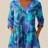 Riley | Long Blouse with Striking Pattern
