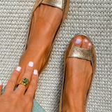 Adelina | Chic Comfort Gold Sandals