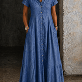 Ruby | Long Denim Dress
