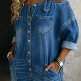 Sophia | Arm Free Denim Dress