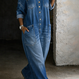 Sophia | Arm Free Denim Dress