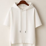 Women's Short-Sleeve Hoodie - Light and Casual