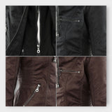 Ohnne | Modern leather jacket with a hood and timeless design