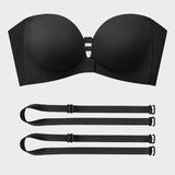 Convertible Strapless Front-Closure Push-Up Bra