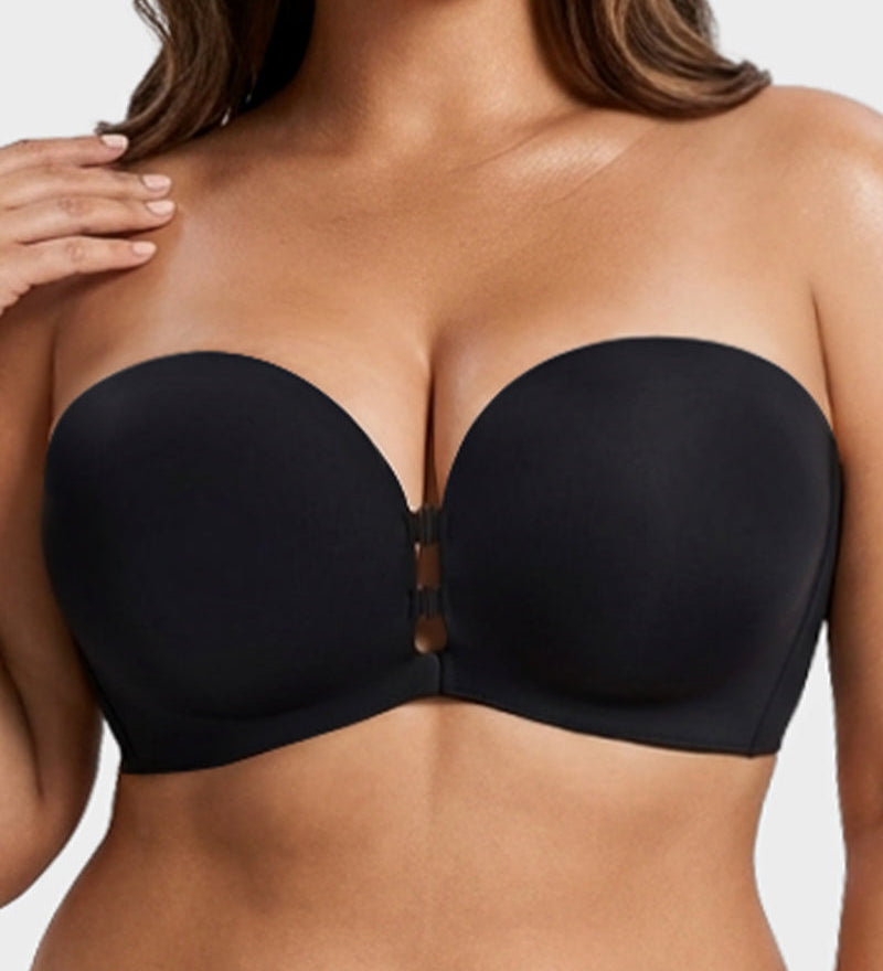 Convertible Strapless Front-Closure Push-Up Bra