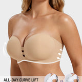 Convertible Strapless Front-Closure Push-Up Bra