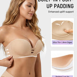 Convertible Strapless Front-Closure Push-Up Bra