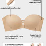 Convertible Strapless Front-Closure Push-Up Bra