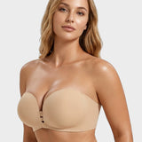 Convertible Strapless Front-Closure Push-Up Bra
