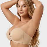 Convertible Strapless Front-Closure Push-Up Bra