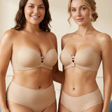 Convertible Strapless Front-Closure Push-Up Bra
