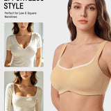 Cooling Square-Neck Balconette Underwire Bra