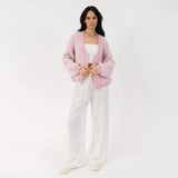 Oversized Waffle Knit Cardigan