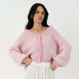 Oversized Waffle Knit Cardigan