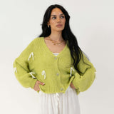 Oversized Mini Bow Cardigan