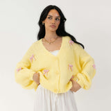 Oversized Mini Bow Cardigan