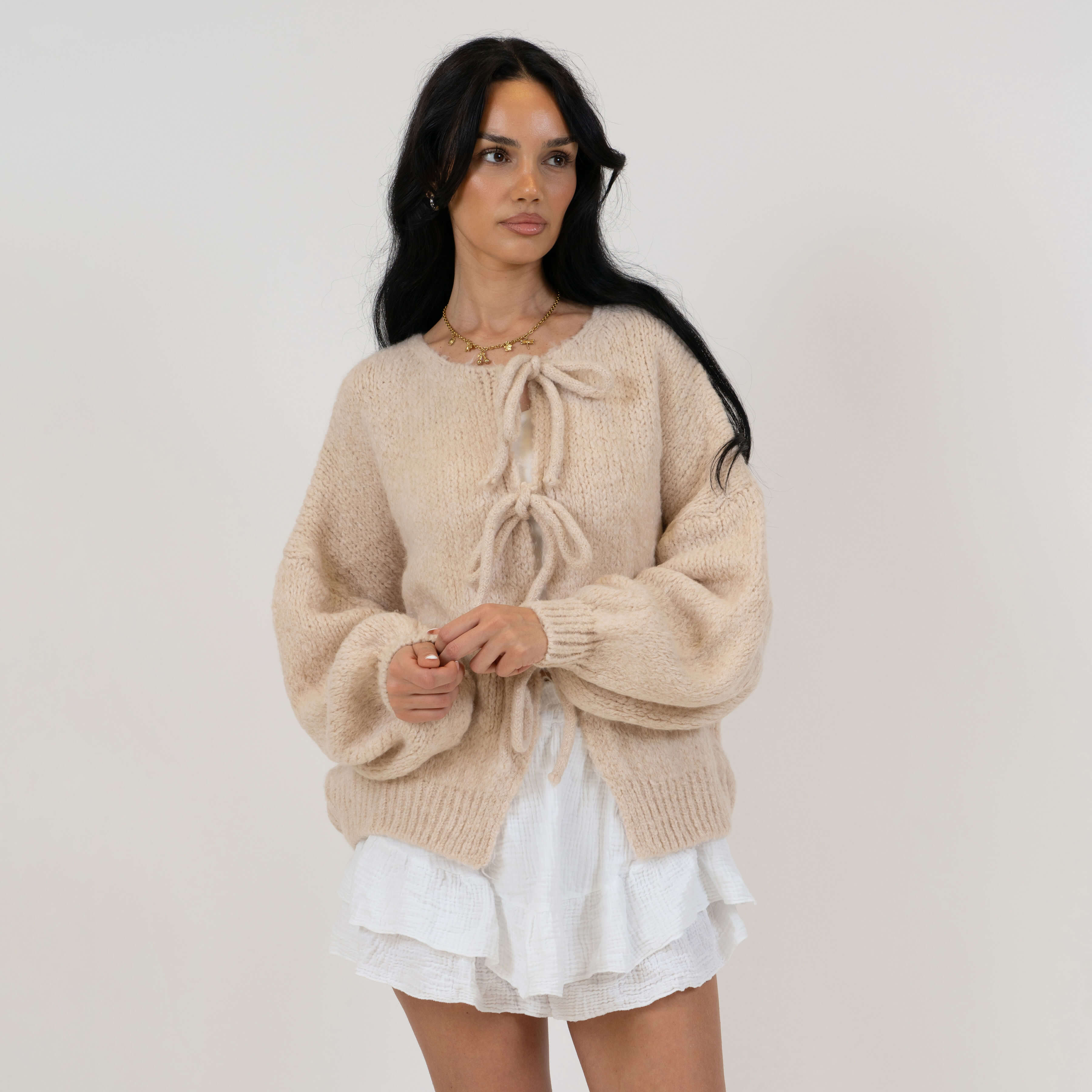 Oversized Cardigan with Ties